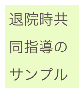 退院時共同指導のサンプル